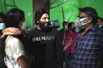 Allu Arha next movie, Allu Arha, allu arjun pays a surprise visit for his daughter, Gunasekhar