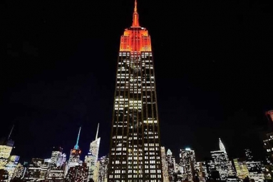 Empire State Building Lit Up To Honour The Festival of Lights