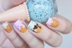 Ice cream coating on nails, Ice cream coating on nails, interesting ice cream nails, Nail polish