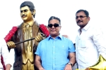 Kamal Haasan. Kamal Haasan in Vijayawada, Kamal Haasan unveil Superstar Krishna statue, kamal haasan unveiled statue of superstar krishna, Vijayawada