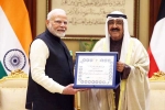 Narendra Modi in Kuwait, Kuwait's Highest Honour, narendra modi gets kuwait s highest honour, George w bush