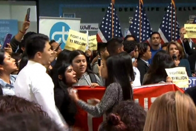 Pro-Immigration Demonstrators Confront Pelosi Over DACA