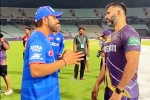 Mumbai Indians, Rohit Sharma viral news, rohit sharma s unfiltered chat with kkr coach breaks internet, Viral video